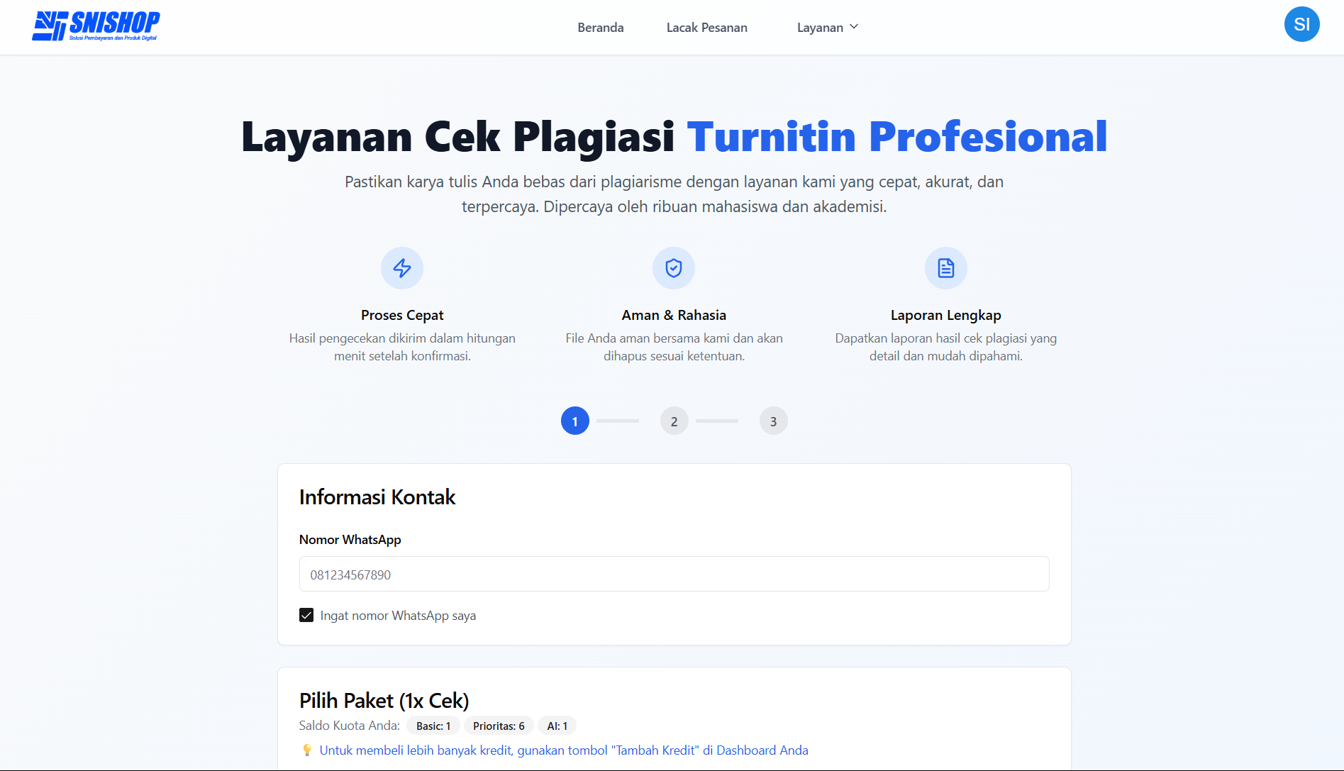 Snicekplagiasi Interface